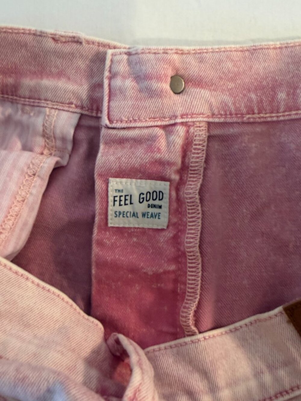 Faherty Pink Garment Dyed Denim Jeans W31 Straight Leg Premium Cotton Casual - Picture 3 of 10